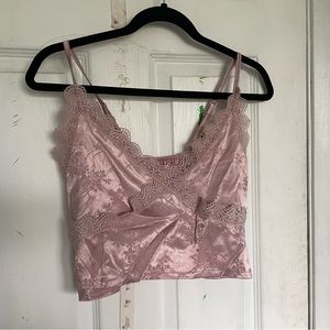 NWT Pink Satin Top